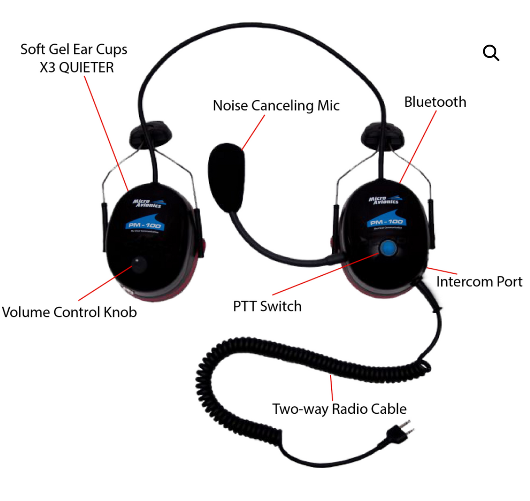 Micro Avionics Bluetooth Noise Canceling Headset